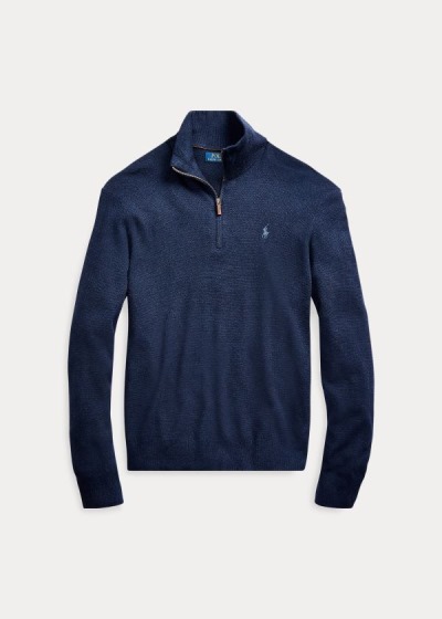 Suéter Polo Ralph Lauren Silk Quarter-Zip Homem 09365-YPAN